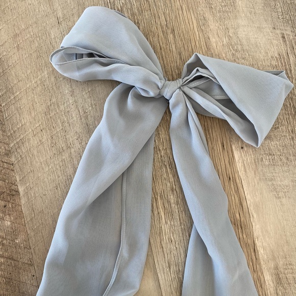 Jjs House Silver A-line Scoop Floor Length Chiffon Bridesmaid Dress with Ruffle - Picture 9 of 10